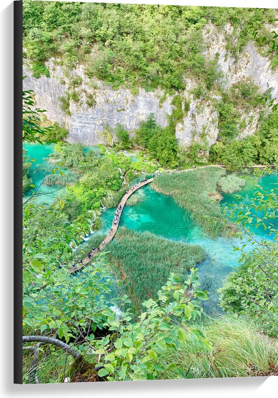 WallClassics - Toile - Parc national des lacs de Plitvice en Croatie - 60x90 cm Photo sur toile (Décoration murale sur toile)