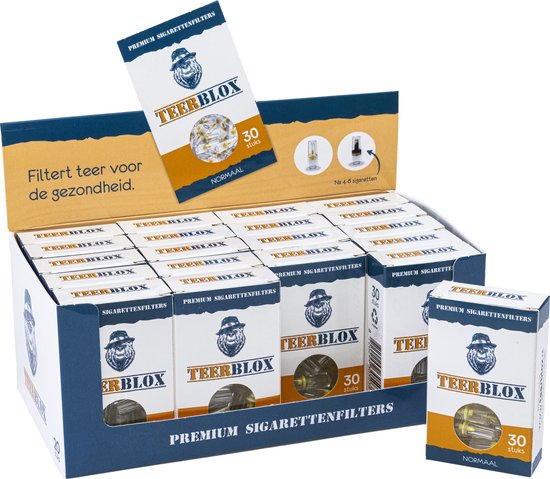 Teerblox Premium Teerfilters - Anti teer filter – Teerfilter - Doos - 600  stuks | bol