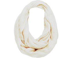 Gebreide Colsjaal - Ronde Sjaal - Nekwarmer - Beige - 80 x 50 cm (J08)
