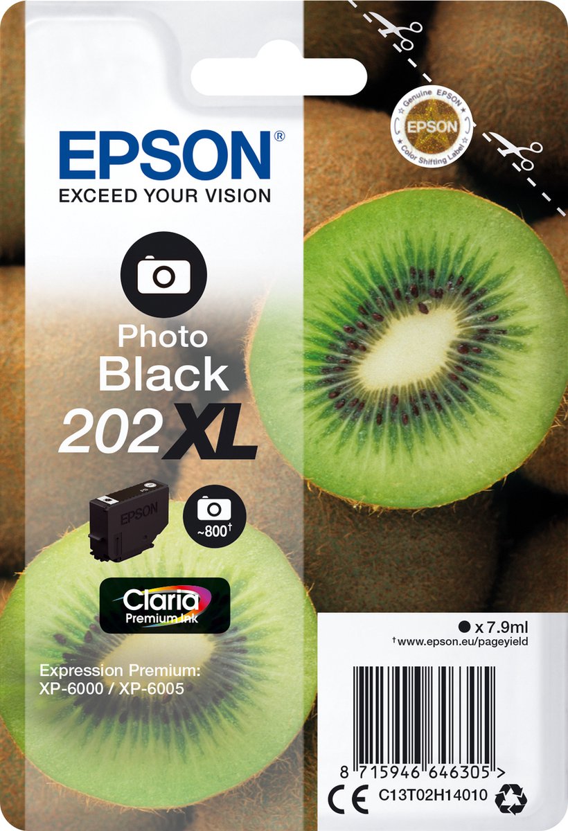 EPSON 202XL Singlepack Foto-zwart Claria Premium Ink