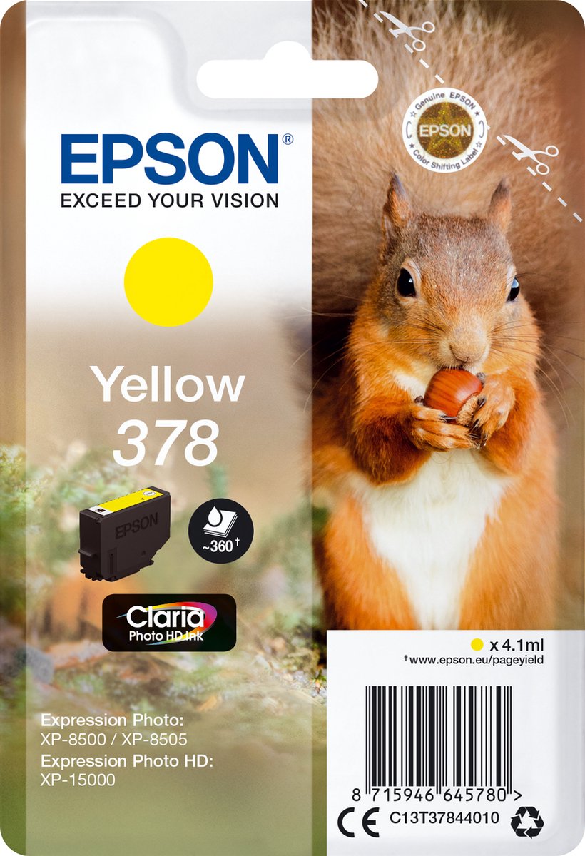 Compatible Ink Cartridge Epson 378 Yellow