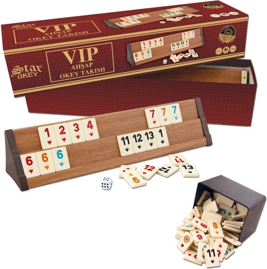 Afbeelding van het spel Star-Okey - Hout - VIP - Rummi-Rummy-Luxe