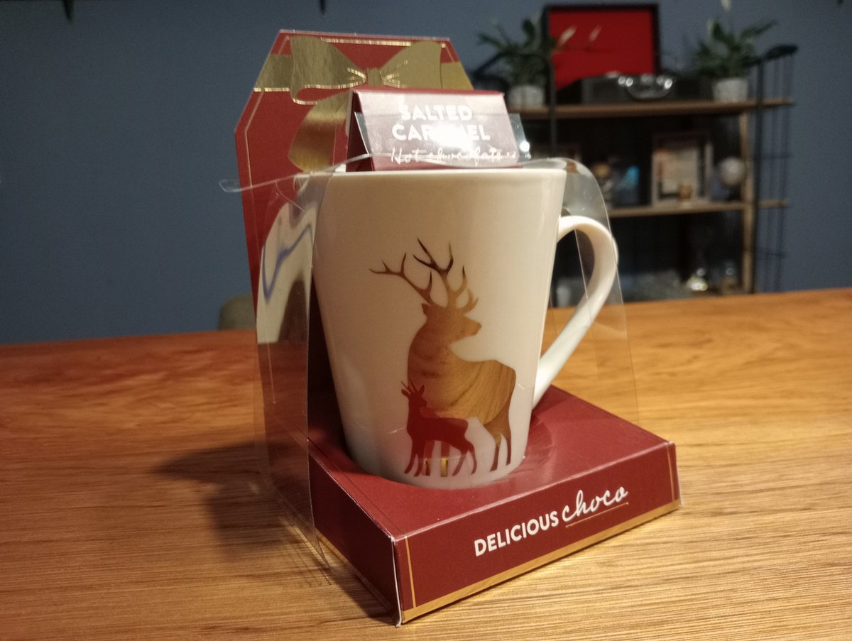 Kerstmok, emaille, dansende dieren, 300 ml | Een gevoel van warmte