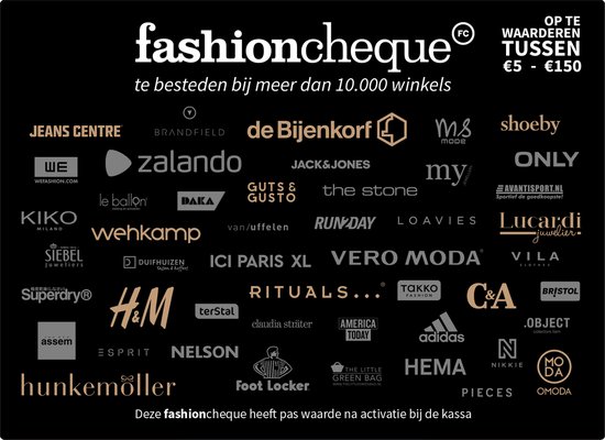 fashioncheque zwart – Cadeaukaart 15 euro