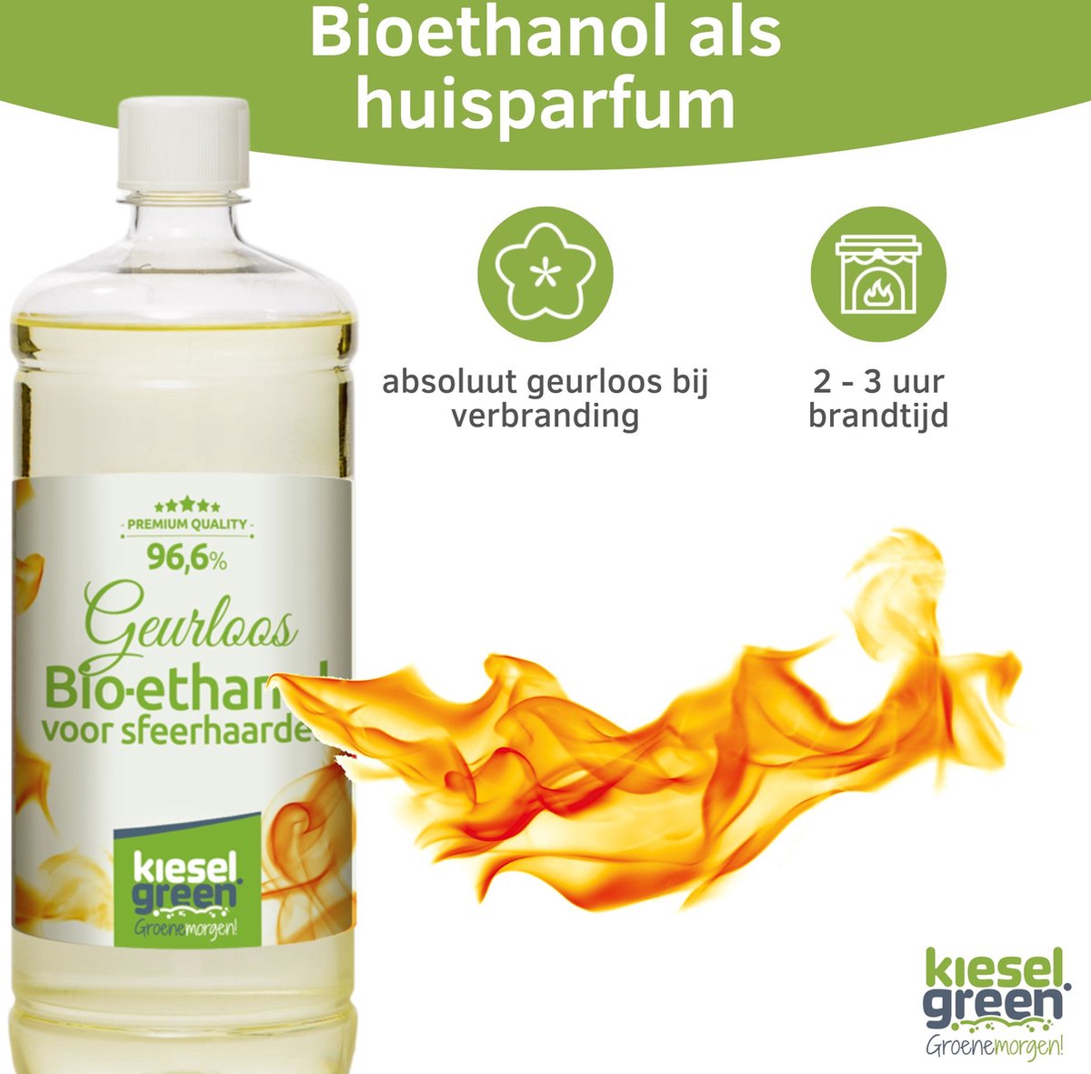 KieselGreen Bioethanol 20 Liter bioéthanol 96.6% biocarburant en