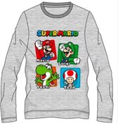 Super Mario T-shirt Lange Mouw - Maat 140 - 10 Jaar