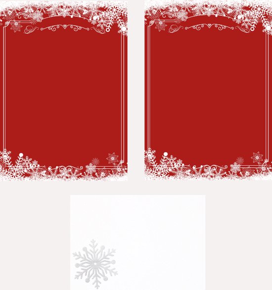 briefpapier en enveloppen Kerst roodbruin A5