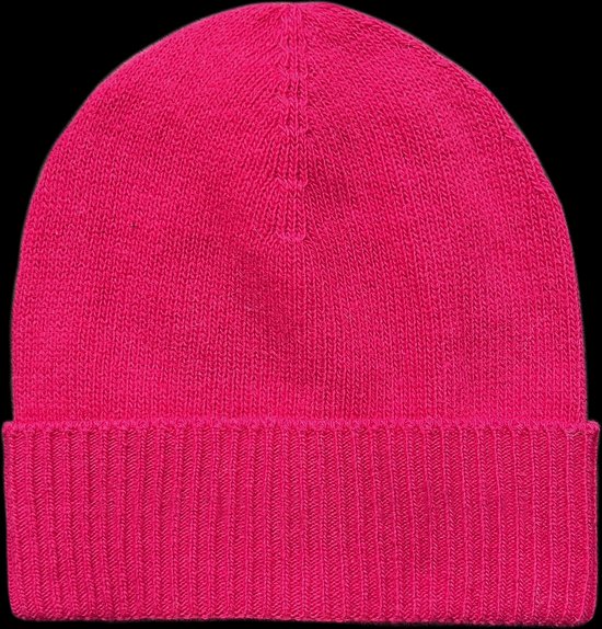 Bonnet en cachemire mérinos rose fuchsia