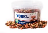 YOEKL Mixtrainers 1500 Gram Voordeelemmer - Kip/Lam/Rund/Vis Hondensnacks - Beloningssnoep - Trainingssnoep