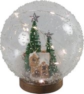 Glas bal m/boom&sneeuw LED ro Bowie L helder-L15B15H15CM