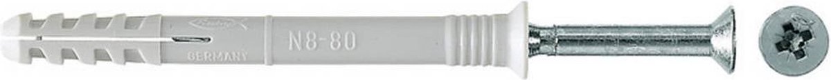 Fischer N 6 x 80/50 S Spijkerplug 80 mm 6 mm 048790 100 stuk(s)