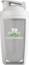 Plantpowders Drinkfles - Waterfles - Premium Shaker - Shakebeker - Lekvrij - Volwassenen en Kinderen - 650 ml - Wit