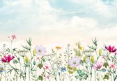 Fotobehang - Vlies Behang - Natuur, Bloemen en Wolken - 368 x 254 cm