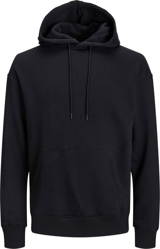 JACK & JONES Star basic sweat hood regular fit - heren hoodie katoenmengsel met capuchon - zwart - Maat: L