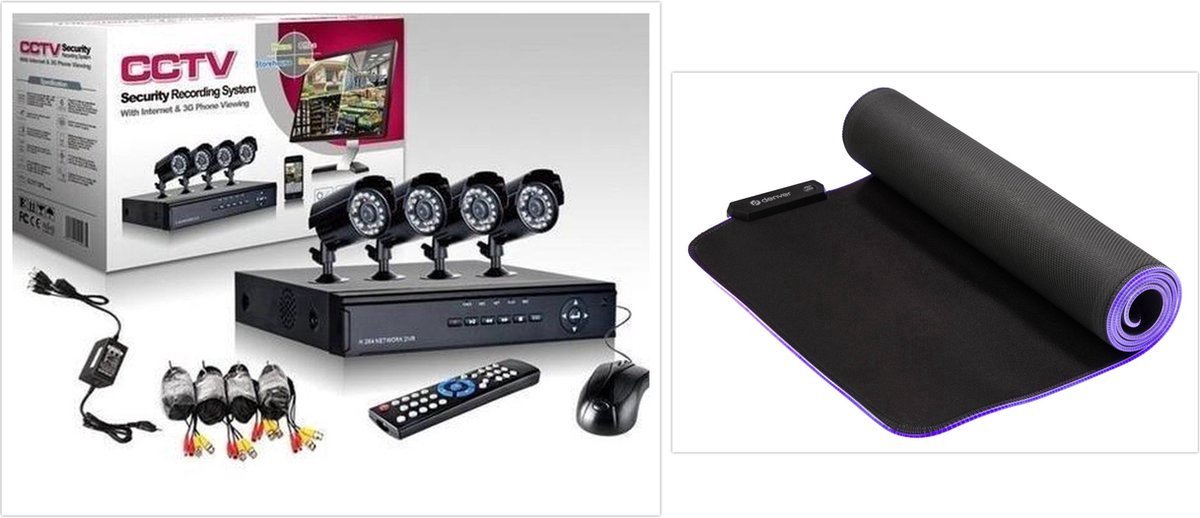 CCTV security systeem, 4 camera's + DVR - Cctv