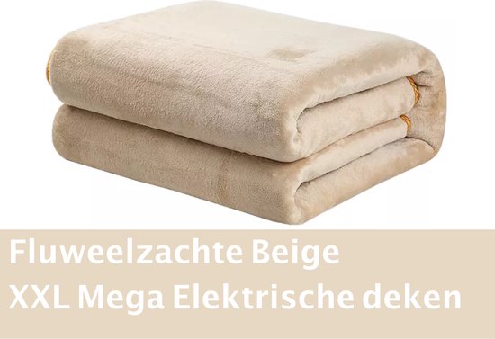XXL Elektrische deken – Onderdeken – Tweepersoons – 200 x 180 cm -  Fluweelzacht – 2... | bol.com