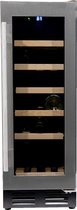 Wijnklimaatkast Premium met RVS glazen deur - 18 Flessen