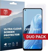 Rosso Screen Protector Ultra Clear Duo Pack Geschikt voor Oppo Reno 7 | TPU Folie | Case Friendly | 2 Stuks