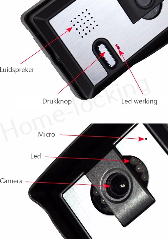 Home-Locking buiten bedieningspaneel opbouw voor deur videofoon 4 draads.DT-1118 — afbeelding 5