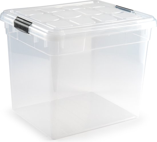 Plasticforte Opbergbox met deksel - grijs - 8.5L - kunststof | Leen Bakker