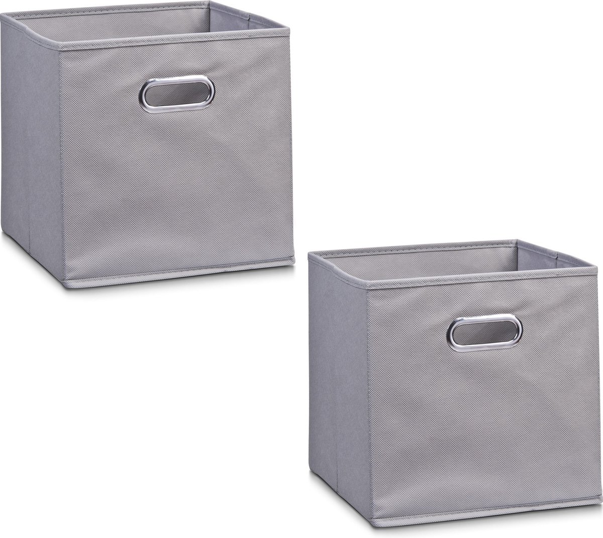Zeller Opbergmand/kastmand - 6x - grijs - 28 x 28 cm - polyester - Speelgoed manden - Opruimmanden