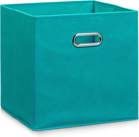 2x paniers de rangement vert Petrol / paniers placard 28 x 28 cm - Zeller - décoration / accessoires Accueil - paniers Chambre d'enfant - paniers Jouets - paniers décoration - paniers de Paniers de rangement/ paniers de rangement - Stockage