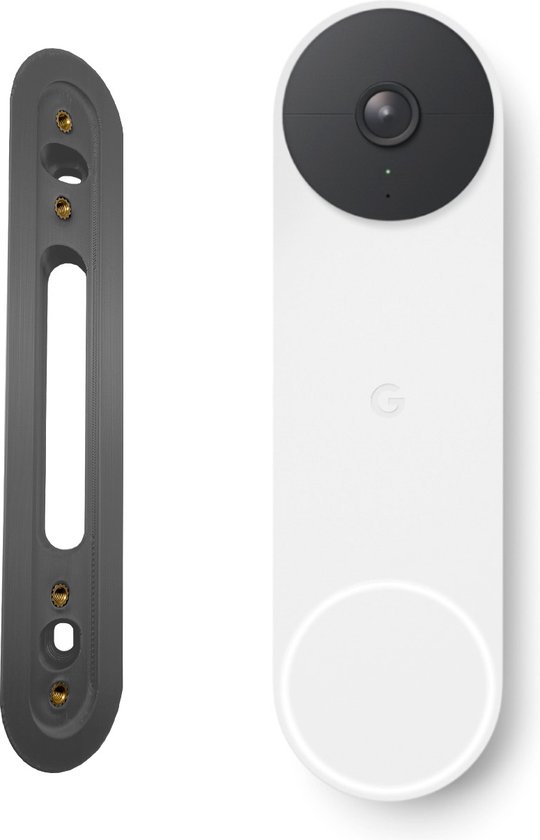 Grotere hoek dan origineel / 45 graden / Geschikt voor Google Nest Doorbell Battery / Spacegrijs / 3 jaar garantie