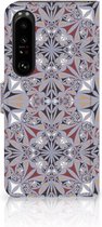 GSM Hoesje Sony Xperia 1 IV Flipcover Flower Tiles