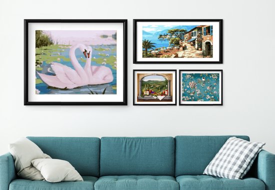 Schilderen op nummer volwassenen met houten frame - Paint by Number