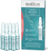 Remescar Instant Facelift V-shape gezicht - Alternatief voor kaaklijn trainer, Microneedling technologie met peptide om de huid te verstevigen, Gezicht contouring en rimpelvermindering met direct resultaat, 5 ampullen