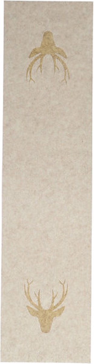 Tafelloper vilt hert - grijs of wit - Breedte: 30 cm x Hoogte: 120 cm - kleur keuze doorgeven - 1 STUK