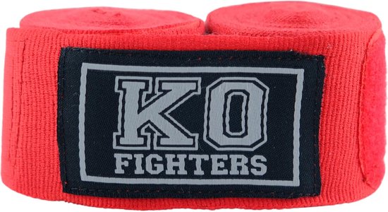 KO Fighters - Bandage Boksen - Kickboks Bandage - Rood - 4.5M - KO FIGHTERS