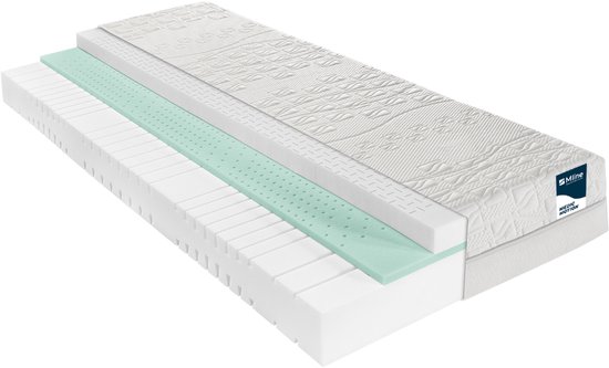 M line Medic Motion matras 140x200 | Koudschuim matras | Voor mensen met nekklachten en rugklachten | 7 comfortzones | Optimale drukontlasting | Wasbare tijk | Extra ventilerend | Voor actieve slapers |