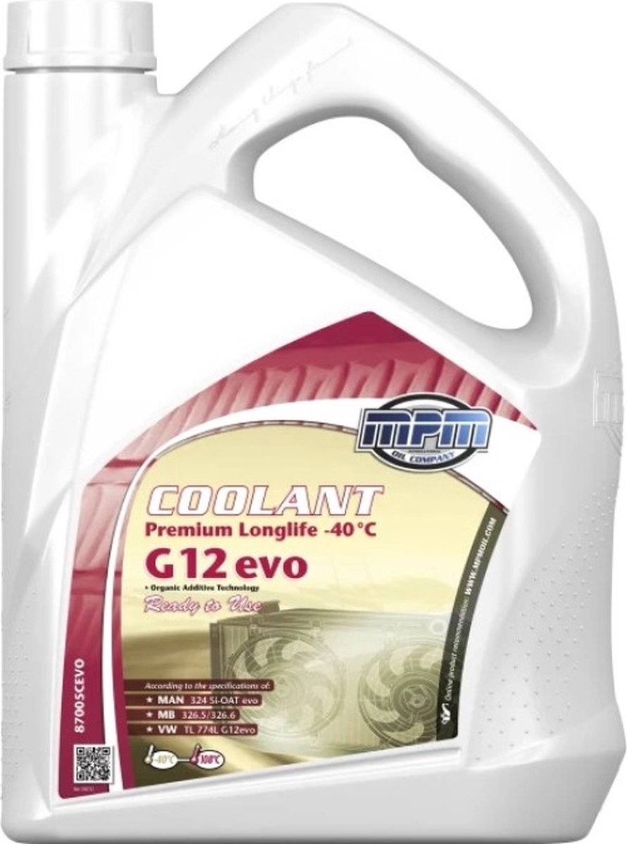 MPM koelvloeistof -40C G12evo - VAG modellen - 5 liter