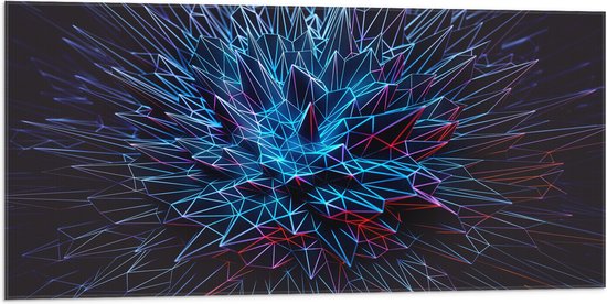 WallClassics - Drapeau - Lignes Lumineuses Abstraites - 100x50 cm Photo sur Drapeau Polyester