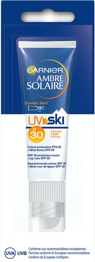 Garnier Ambre Solaire UV Ski SPF30 crème solaire Visage 17 ml | bol