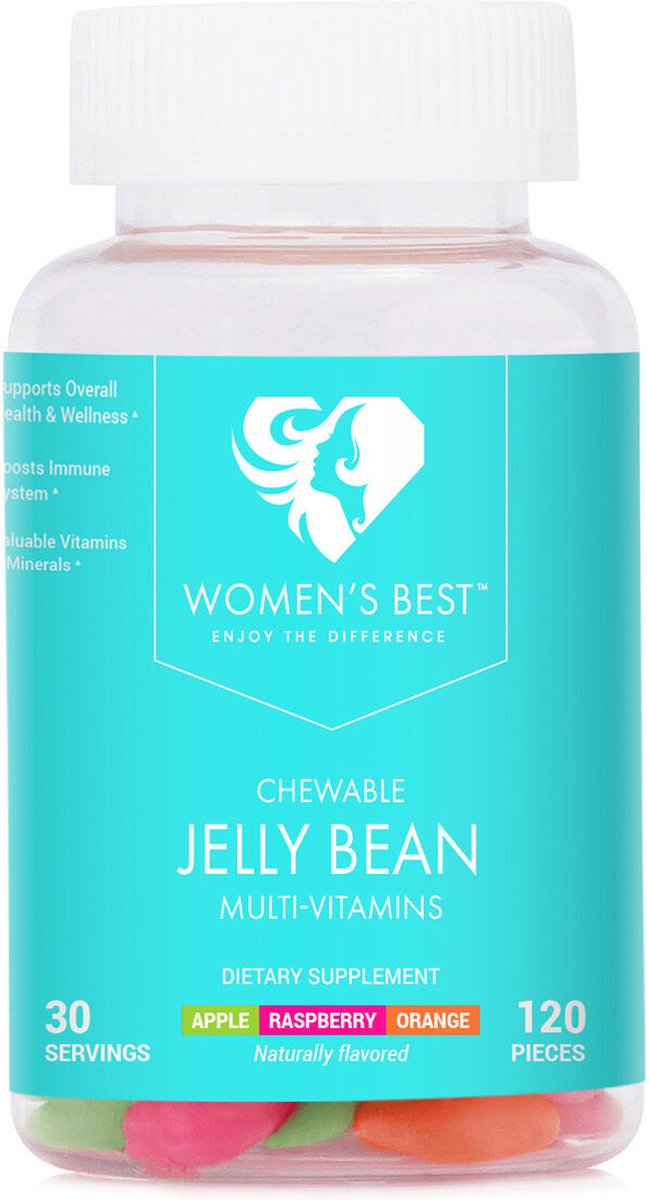 Chewable Jelly Bean Multi-Vitamins (120) Apple, Raspberry & Orange