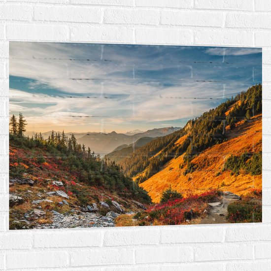 WallClassics - Muursticker - North Cascades National Park - 100x75 cm Foto op Muursticker