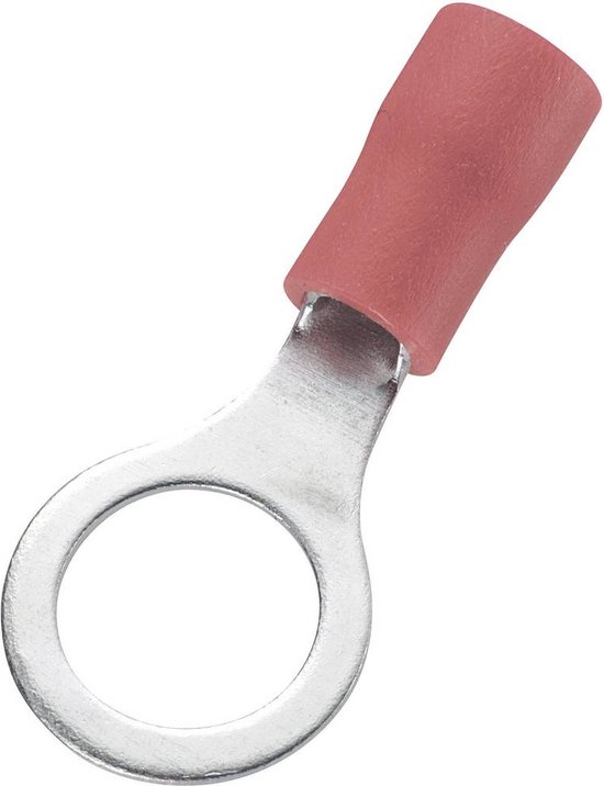 TRU COMPONENTS 746762 Cosse à oeillet Section max.=1.50 mm² Ø du trou=8.4 mm partiellement isolé rouge 100 pc(s)