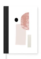 Notitieboek - Schrijfboek - Abstract - Pastel - Design - Notitieboekje klein - A5 formaat - Schrijfblok