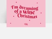 Kerstkaart - Im dreaming of a wine christmas (10 stuks)
