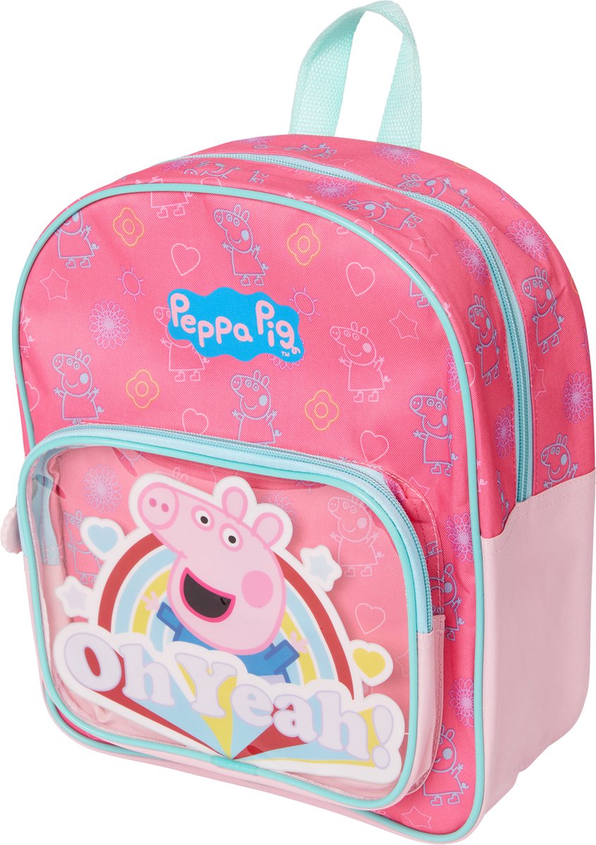 Peppa Pig rugzak - rugzak voor kinderen met pvc voorzak.