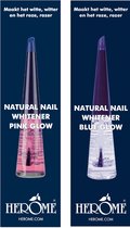 Combi-Pack Herome Natural Nail Whitener Pink Glow + Natural Nail Whitener Blue Glow - 2*10ml.