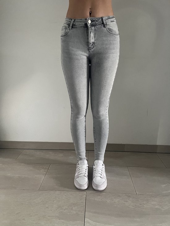 Jeans skinny licht grijs maatje 34 | bol.com