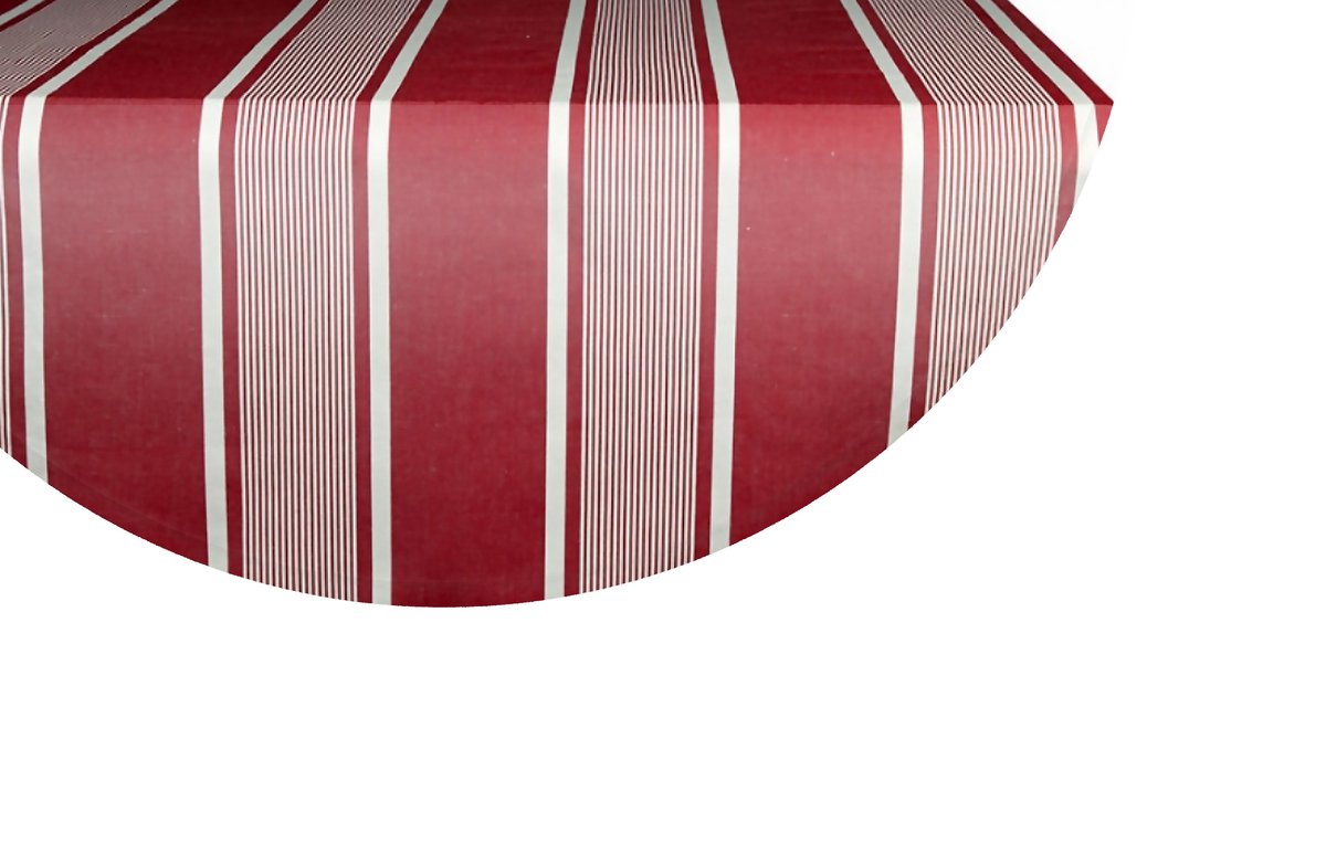 Kleurmeester.nl | Rond tafelkleed rood wit - Katoen Linnen | ø 160 cm | kerst