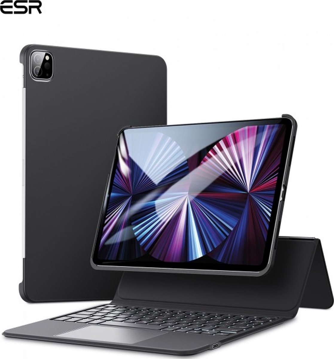 ESR Ascend - Apple iPad Air 4 (2020) Hoes QWERTY Bluetooth Toetsenbord Bookcase - Zwart