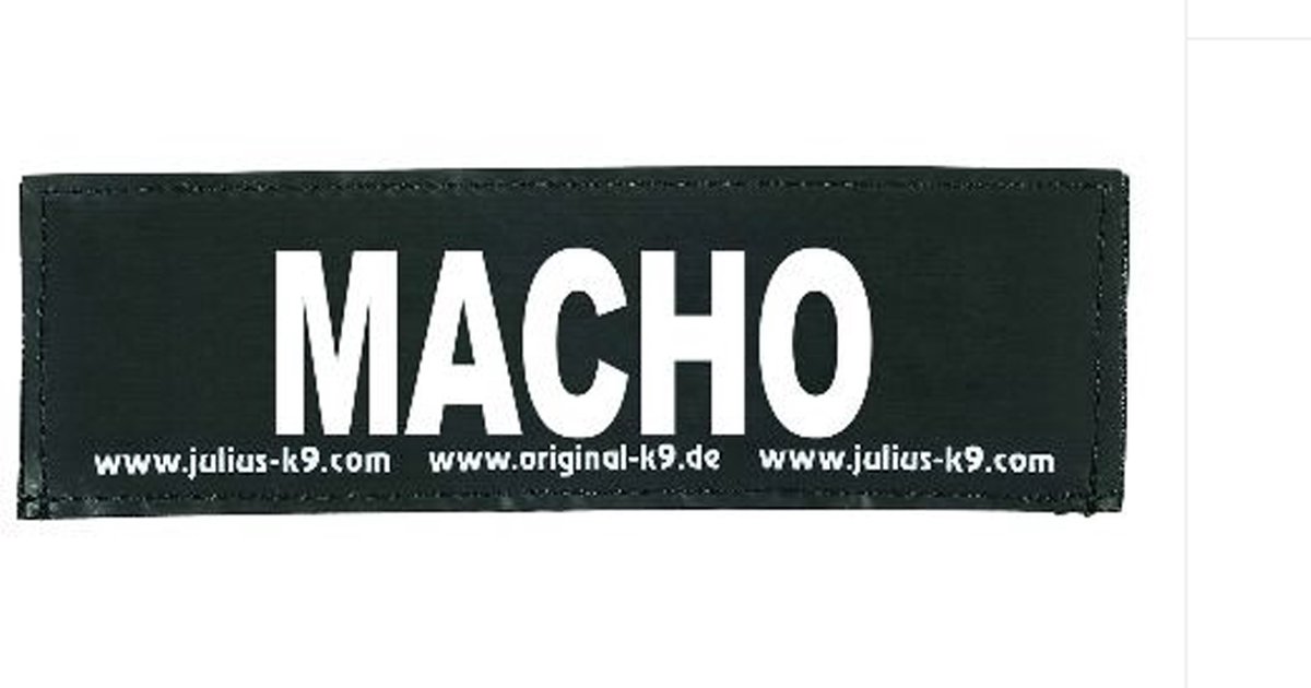 Julius-K9 label - Macho (20mm x 80mm)