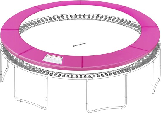 Hoppa! Trampoline beschermrand, randafdekking, randbescherming, trampolinerand 305 cm, Roze