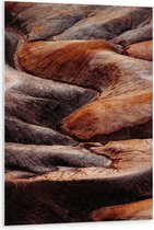 WallClassics - PVC Schuimplaat- Bruin Kloof - 80x120 cm Foto op PVC Schuimplaat