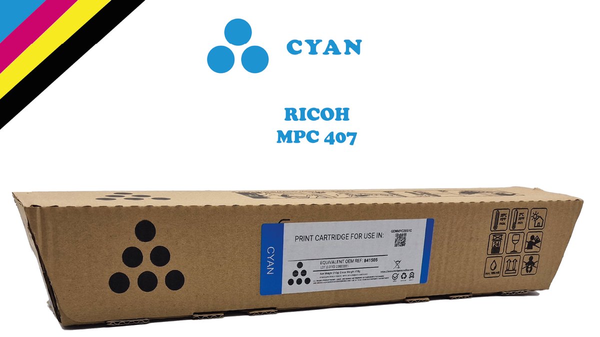 Toner Ricoh MP C407  Cyan – Compatible